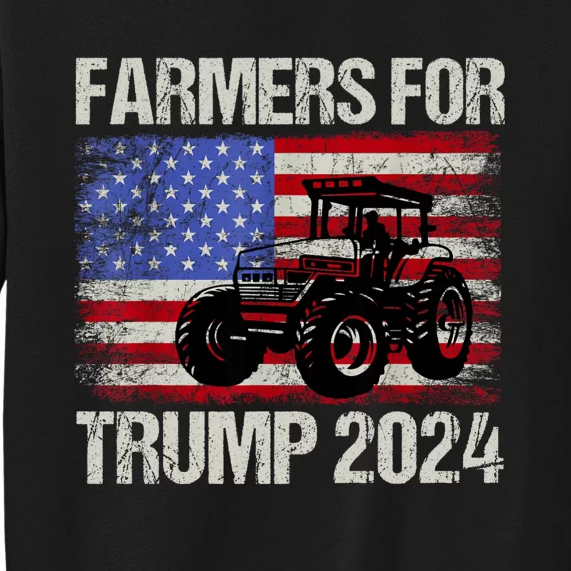 Farmers For Trump 2024 American Election Pro Trump Farmers Sweatshirt