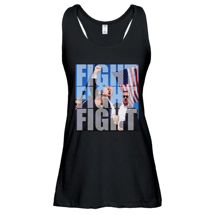 Fight For Trump 2024 Usa Election Support Ladies Essential Flowy Tank