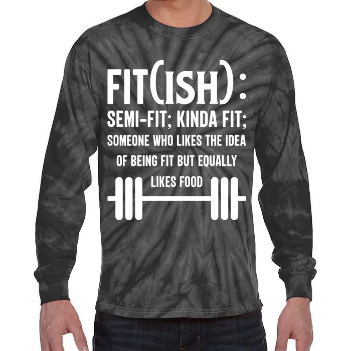 Fit Definition Funny Fitness Tie-Dye Long Sleeve Shirt