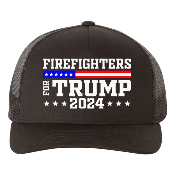 Firefighters For Trump 2024 President Republican Firefighter Yupoong Adult 5-Panel Trucker Hat