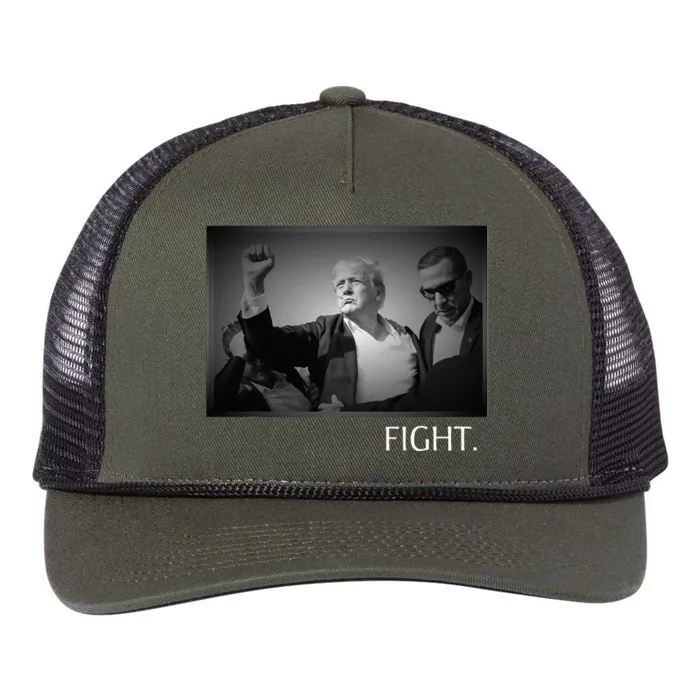 Fight For Trump For President 2024 Fight Retro Rope Trucker Hat Cap