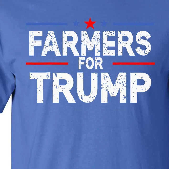 Farmers for Trump 2024 American Election Pro Trump Farmers Tall T-Shirt