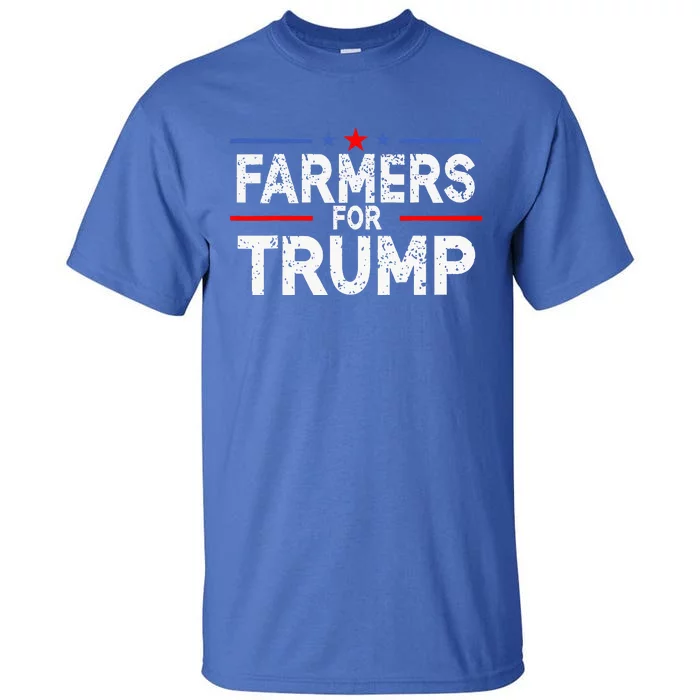 Farmers for Trump 2024 American Election Pro Trump Farmers Tall T-Shirt