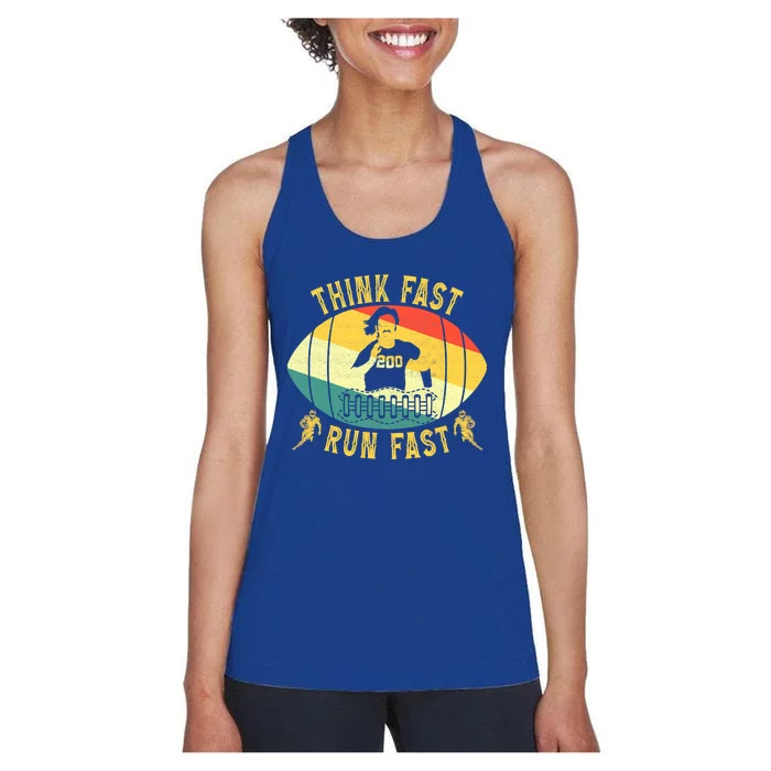 Funny Football Turkey Nap Repeat Thanksgiving Women's Racerback Tank