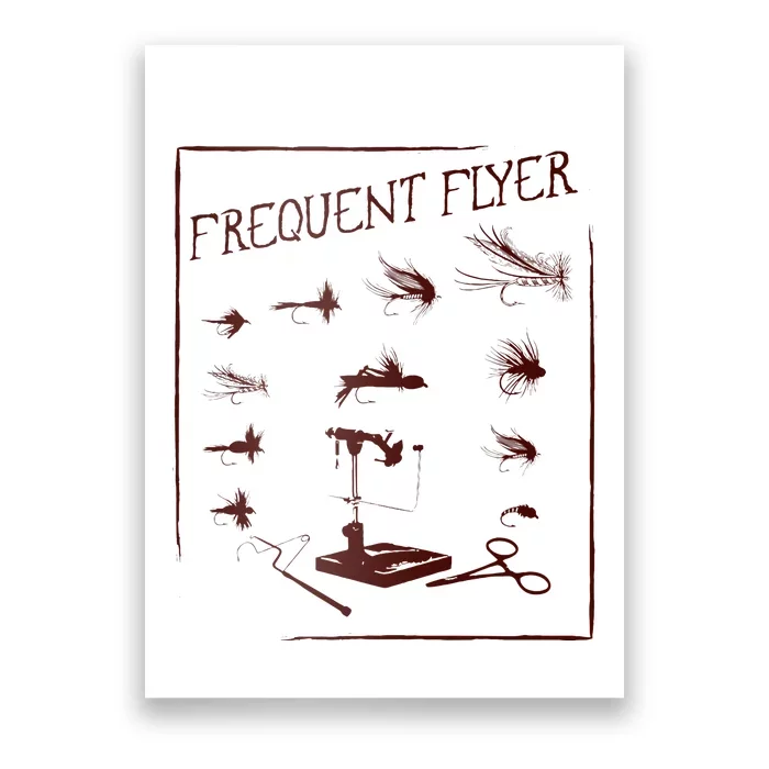 Fly Fishing Tying Funny Fisherman Christmas Fathers Day Gift Short Sleeve Poster