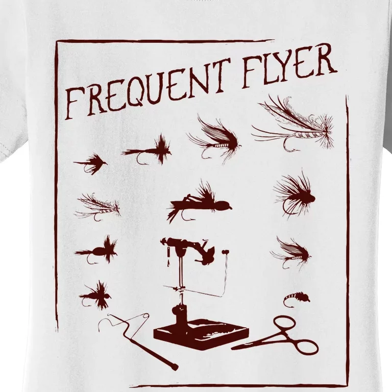 Fly Fishing Tying Funny Fisherman Christmas Fathers Day Gift Short Sleeve Women's T-Shirt