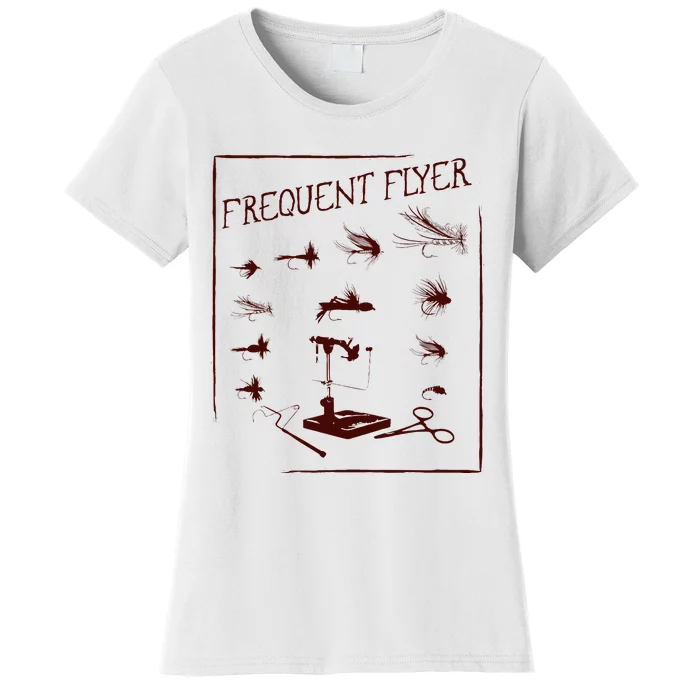 Fly Fishing Tying Funny Fisherman Christmas Fathers Day Gift Short Sleeve Women's T-Shirt