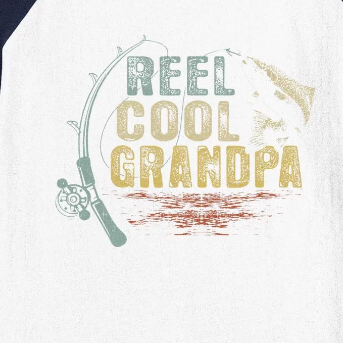 Funny Fishing Tee Vintage Reel Cool Grandpa Baseball Sleeve Shirt