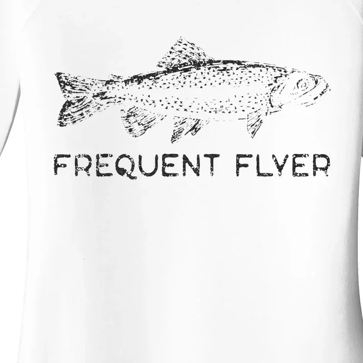 Frequent Flyer Trout Fishing Fly Fishing Women's Perfect Tri Tunic Long Sleeve Shirt