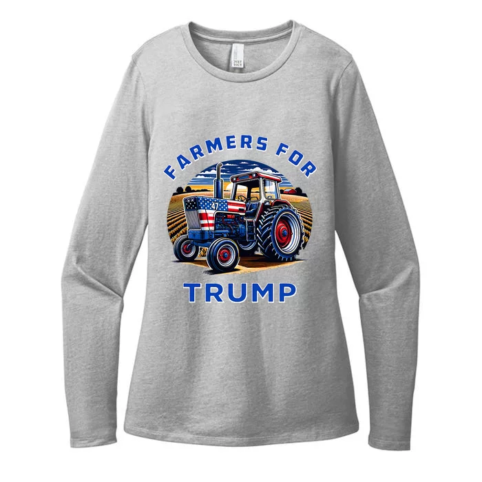 Farmers For Trump Maga 2024 Womens CVC Long Sleeve Shirt