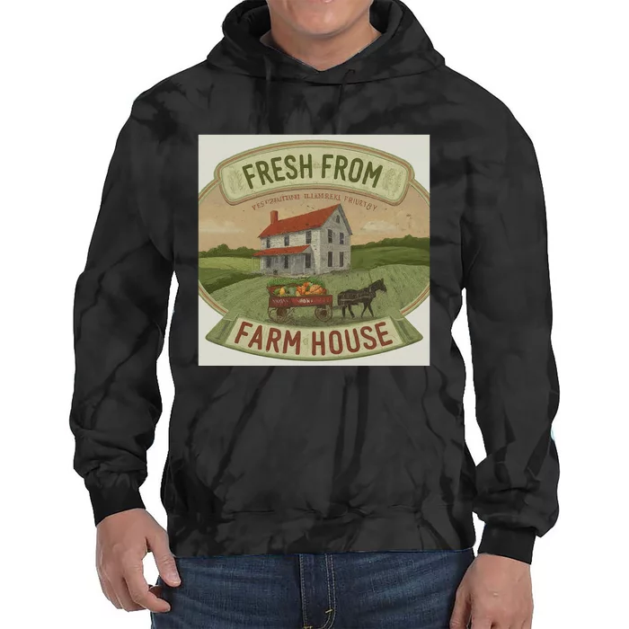 Fresh From The Farm House Tie Dye Hoodie