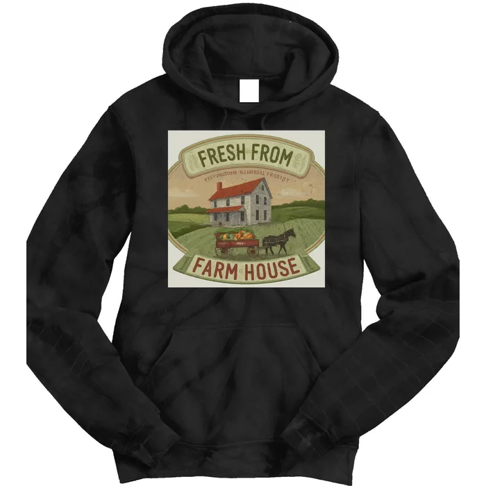 Fresh From The Farm House Tie Dye Hoodie