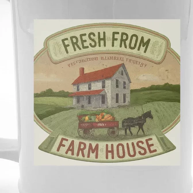 Fresh From The Farm House Front & Back Beer Stein