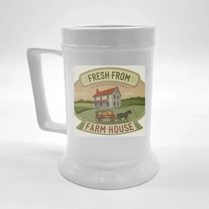 Fresh From The Farm House Front & Back Beer Stein