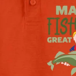 Funny Fisher Trump Tee Make Fishing Great Again Great Gift Dry Zone Grid Performance Polo