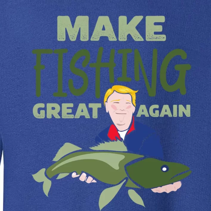 Funny Fisher Trump Tee Make Fishing Great Again Great Gift Toddler Sweatshirt