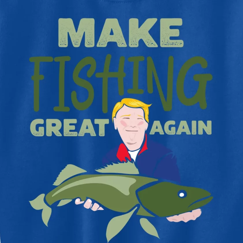 Funny Fisher Trump Tee Make Fishing Great Again Great Gift Kids Sweatshirt