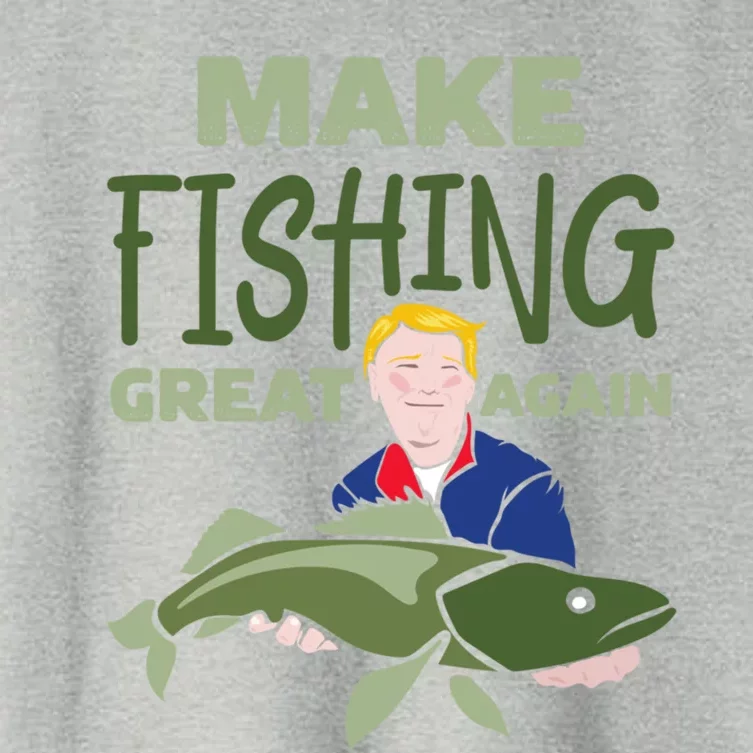 Funny Fisher Trump Tee Make Fishing Great Again Great Gift Women's Crop Top Tee