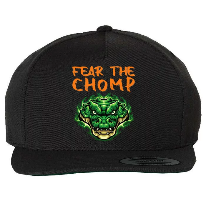 Florida Fear The Chomp Gator For Men And Women Wool Snapback Cap