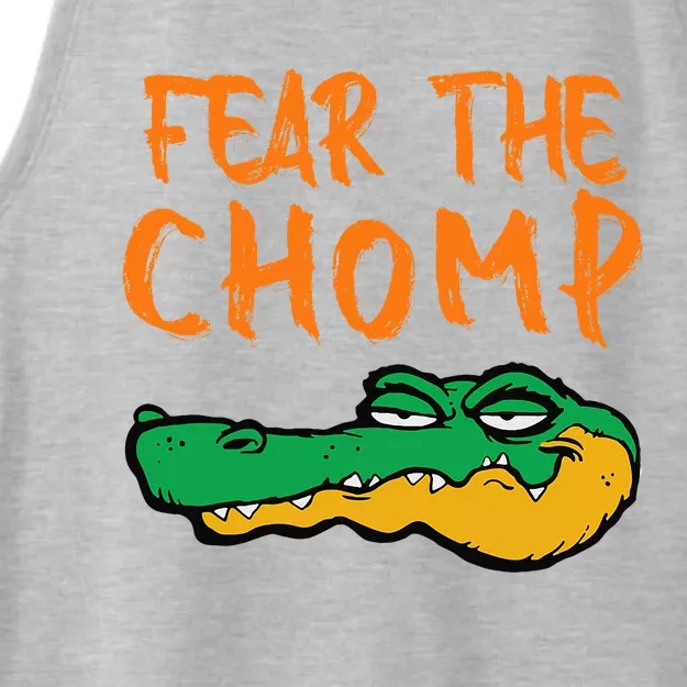 Florida Fear The Chomp Gator Ladies Tri-Blend Wicking Tank