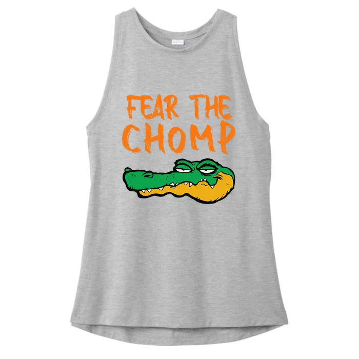 Florida Fear The Chomp Gator Ladies Tri-Blend Wicking Tank