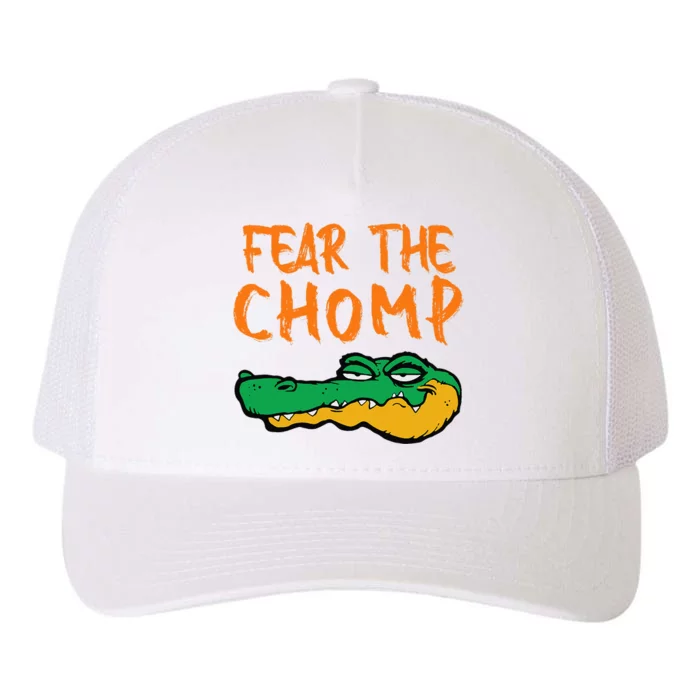 Florida Fear The Chomp Gator Yupoong Adult 5-Panel Trucker Hat