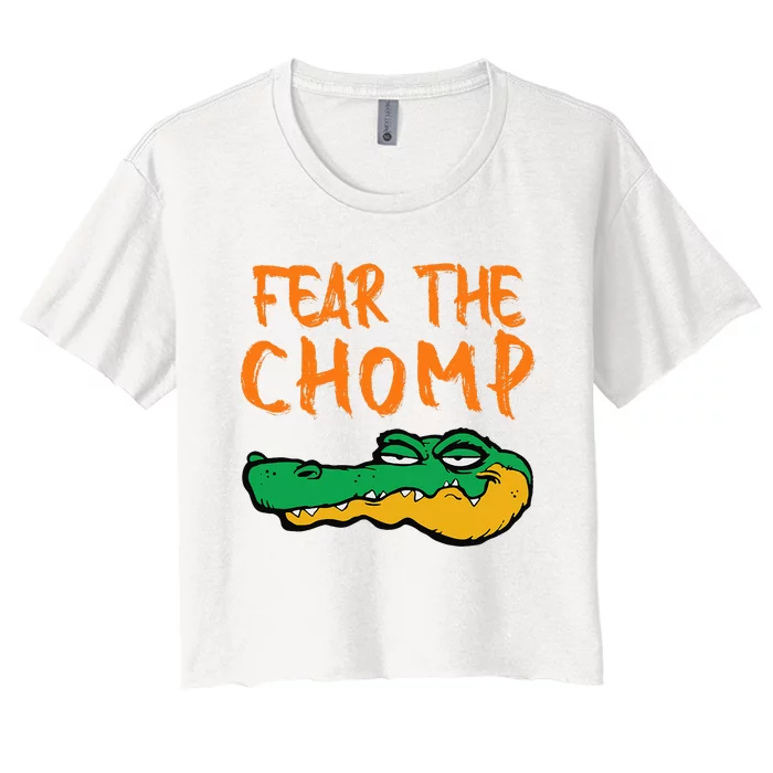 Florida Fear The Chomp Gator Women's Crop Top Tee