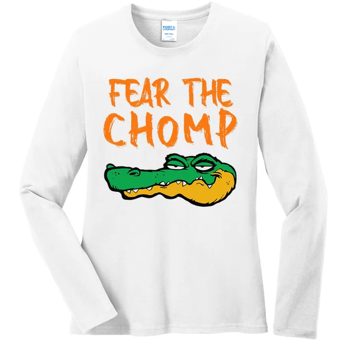 Florida Fear The Chomp Gator Ladies Long Sleeve Shirt