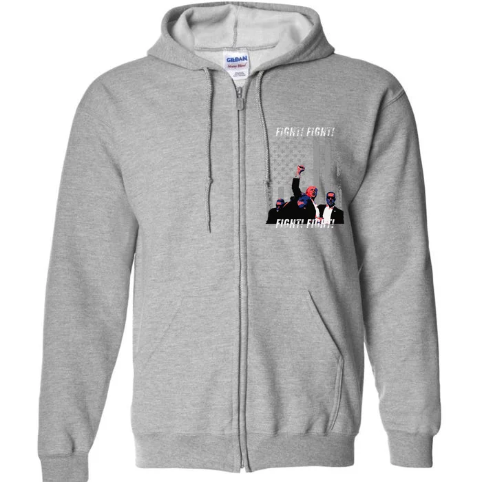 Fight! Fight! Trump Assassination Attempt Full Zip Hoodie