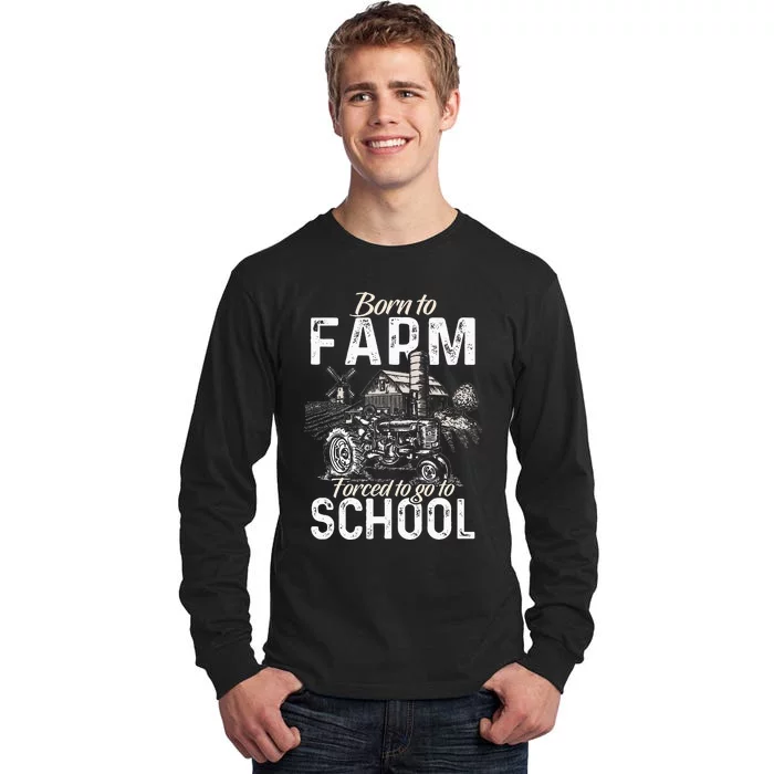 Funny Farmer Tractor Tractor Lover Rancher Tall Long Sleeve T-Shirt