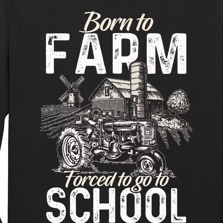 Funny Farmer Tractor Tractor Lover Rancher Tall Long Sleeve T-Shirt