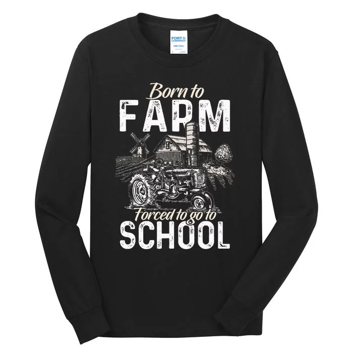 Funny Farmer Tractor Tractor Lover Rancher Tall Long Sleeve T-Shirt