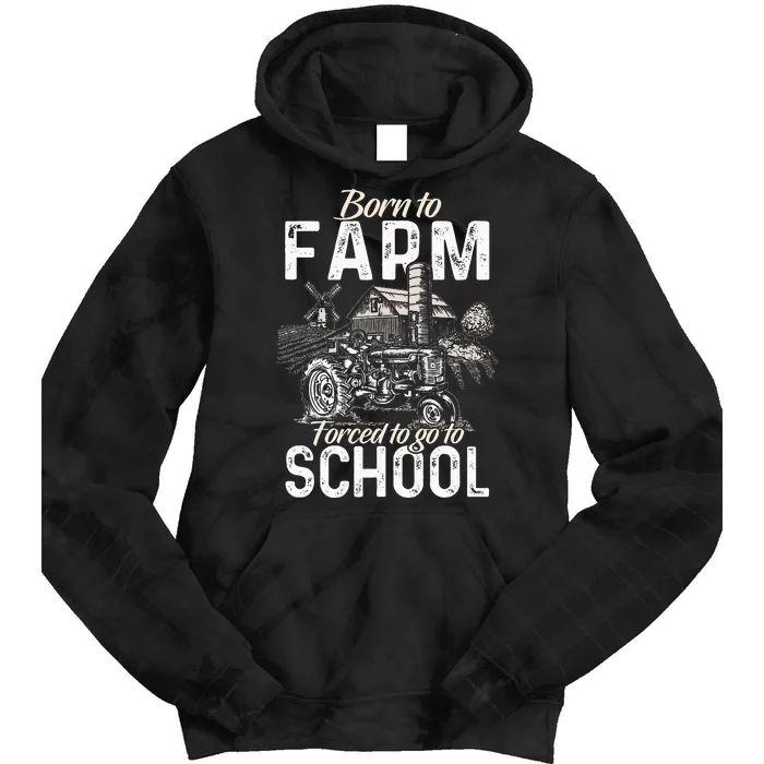 Funny Farmer Tractor Tractor Lover Rancher Tie Dye Hoodie