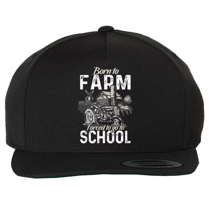 Funny Farmer Tractor Tractor Lover Rancher Wool Snapback Cap