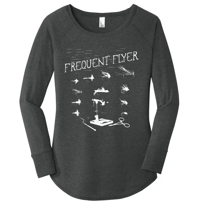 Fly Fishing Tying Funny Fisherman Christmas Fathers Day Women's Perfect Tri Tunic Long Sleeve Shirt