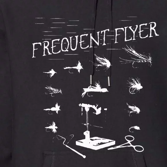 Fly Fishing Tying Funny Fisherman Christmas Fathers Day Premium Hoodie