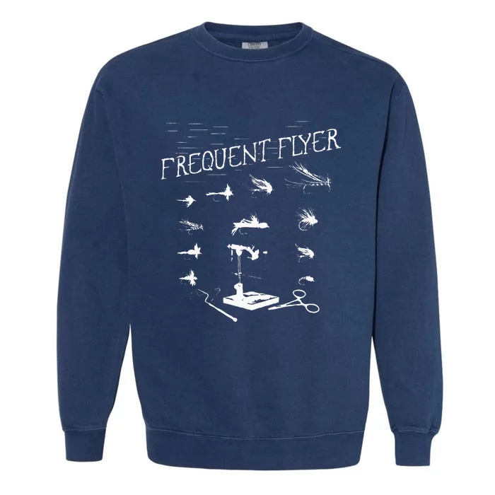 Fly Fishing Tying Funny Fisherman Christmas Fathers Day Garment-Dyed Sweatshirt