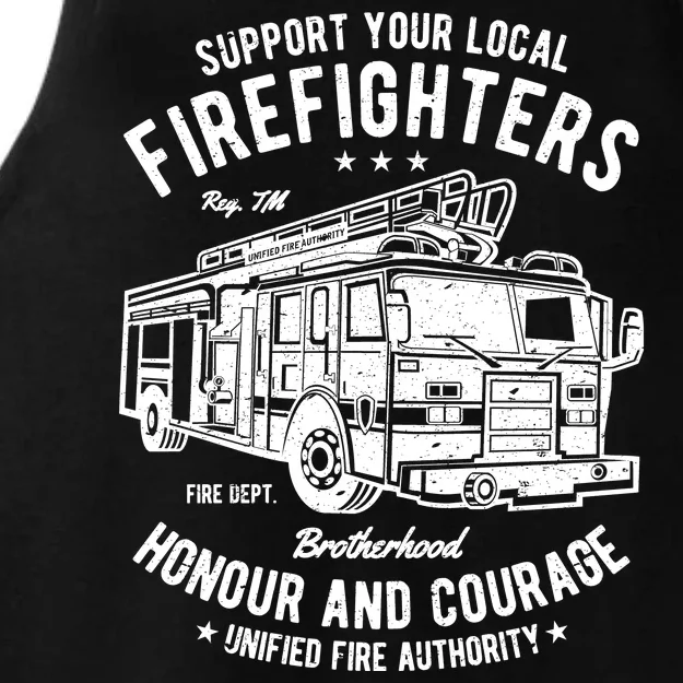 Support Your Local Fire Fighters Ladies Tri-Blend Wicking Tank