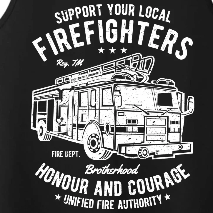 Support Your Local Fire Fighters Performance Tank