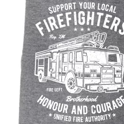 Support Your Local Fire Fighters Doggie 3-End Fleece Hoodie