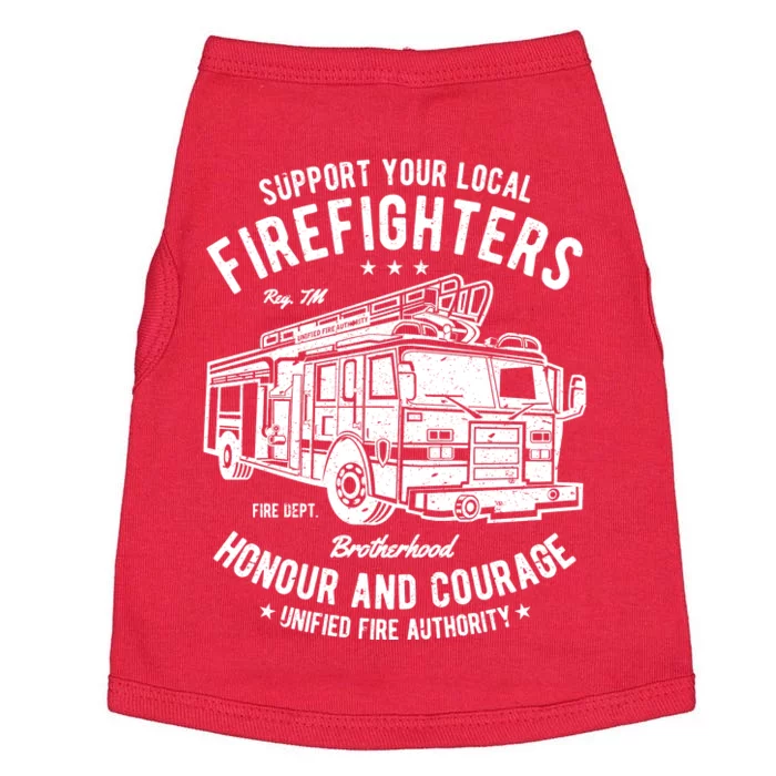 Support Your Local Fire Fighters Doggie Tank