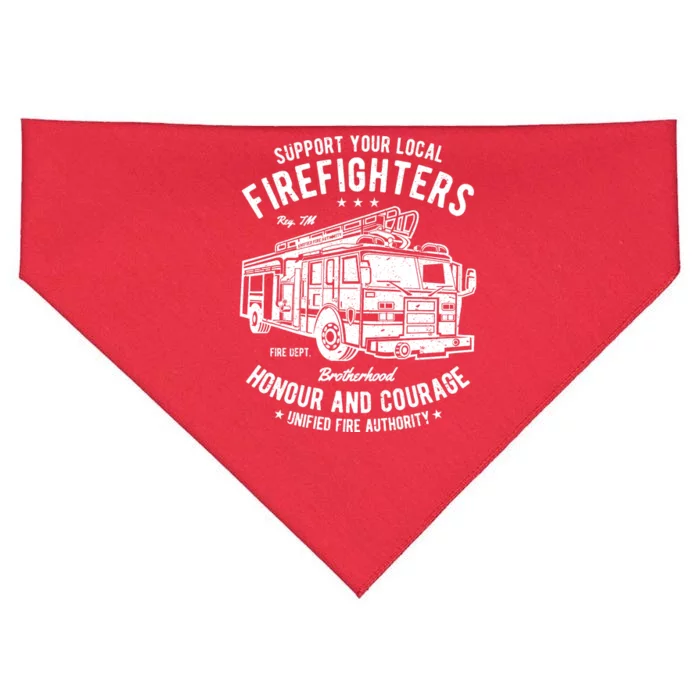 Support Your Local Fire Fighters USA-Made Doggie Bandana