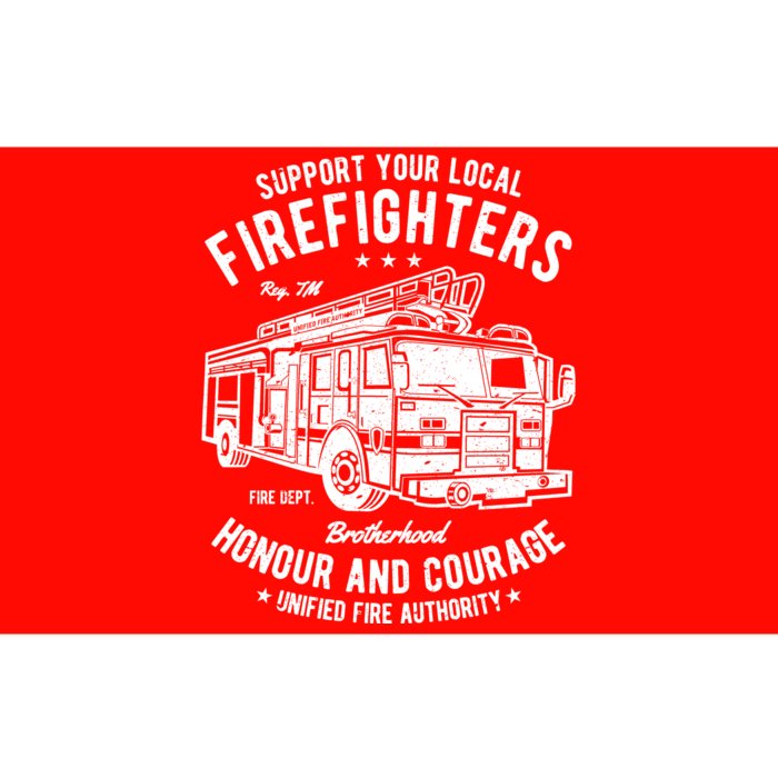 Support Your Local Fire Fighters Bumper Sticker