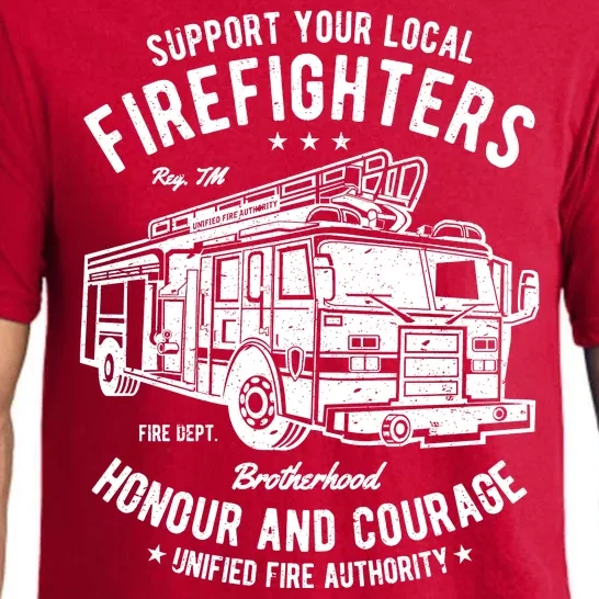 Support Your Local Fire Fighters Pajama Set