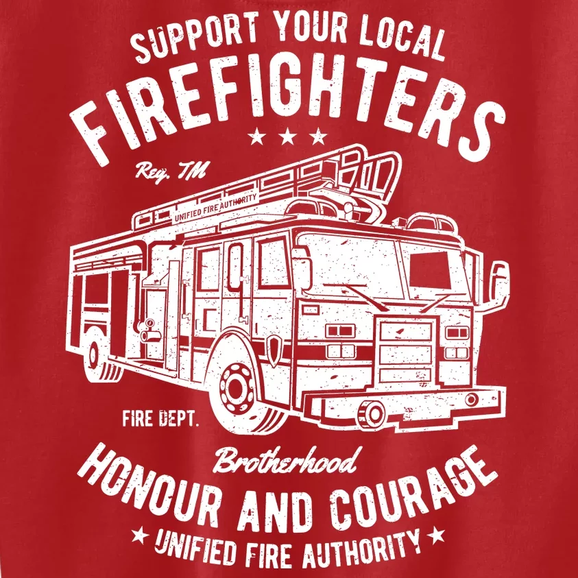 Support Your Local Fire Fighters Kids Sweatshirt