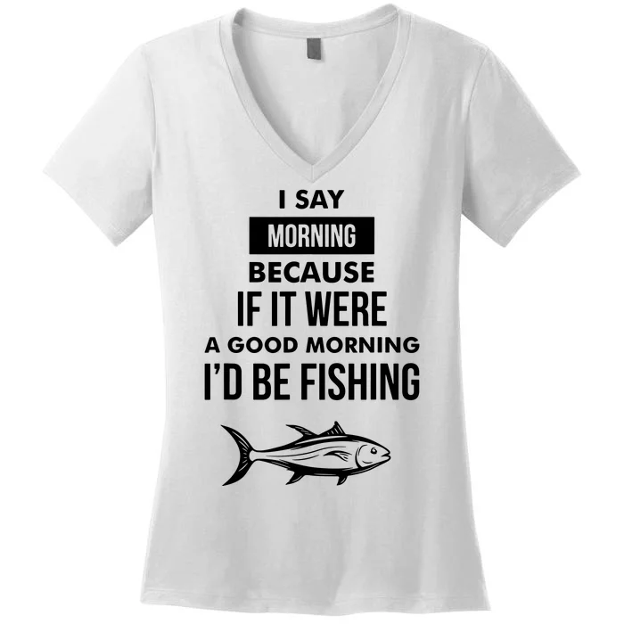 Funny Fishing Tee Vintage Reel Cool Grandpa Women's V-Neck T-Shirt