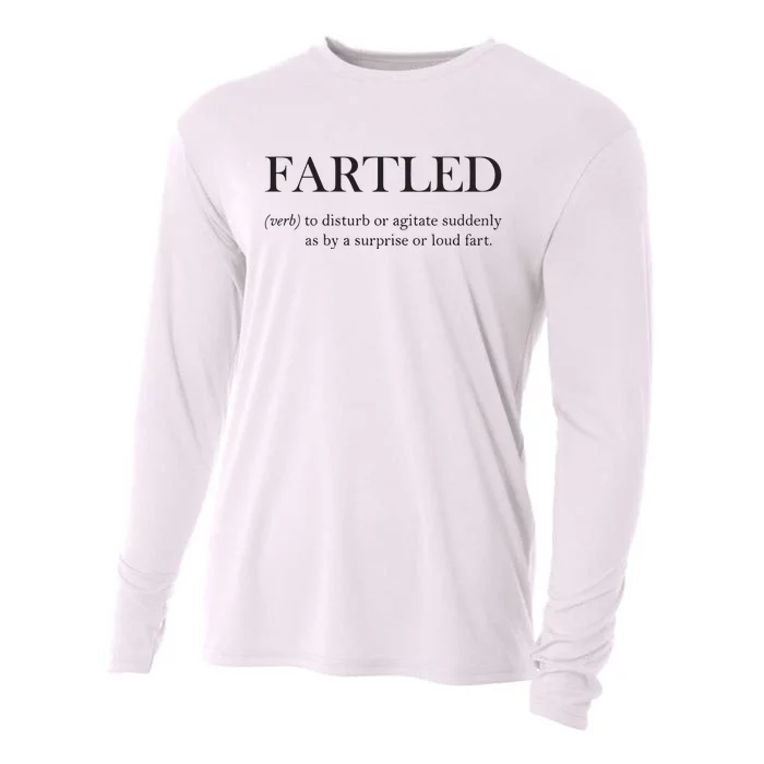 Fartled Funny Toilet Humor Cooling Performance Long Sleeve Crew