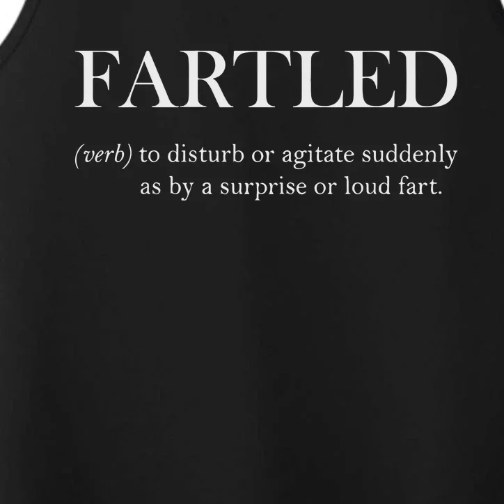 Fartled Funny Toilet Humor Performance Tank