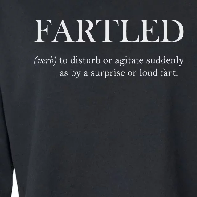 Fartled Funny Toilet Humor Cropped Pullover Crew