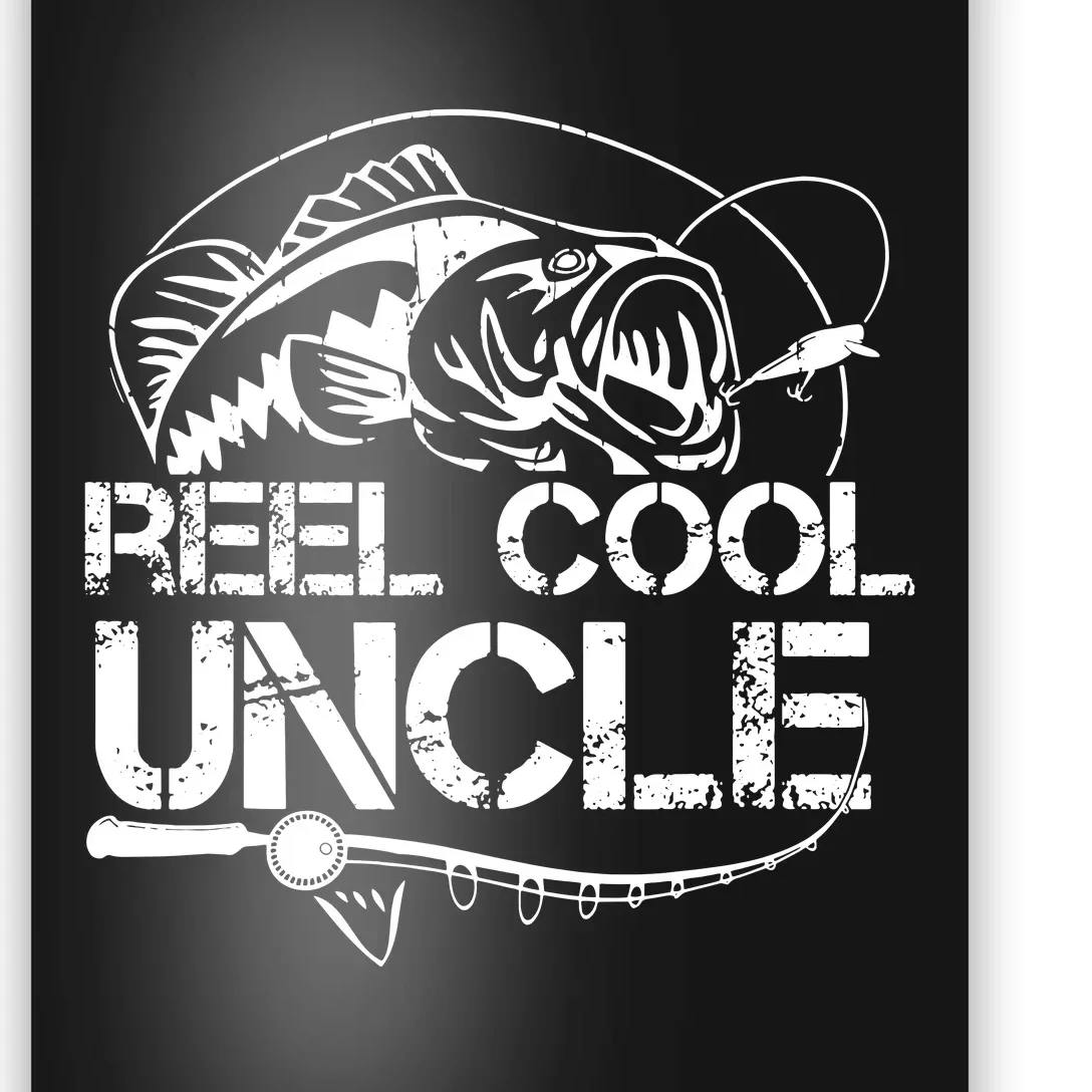 Funny First Time Uncle Design For Men Reel Fishing Lover Poster